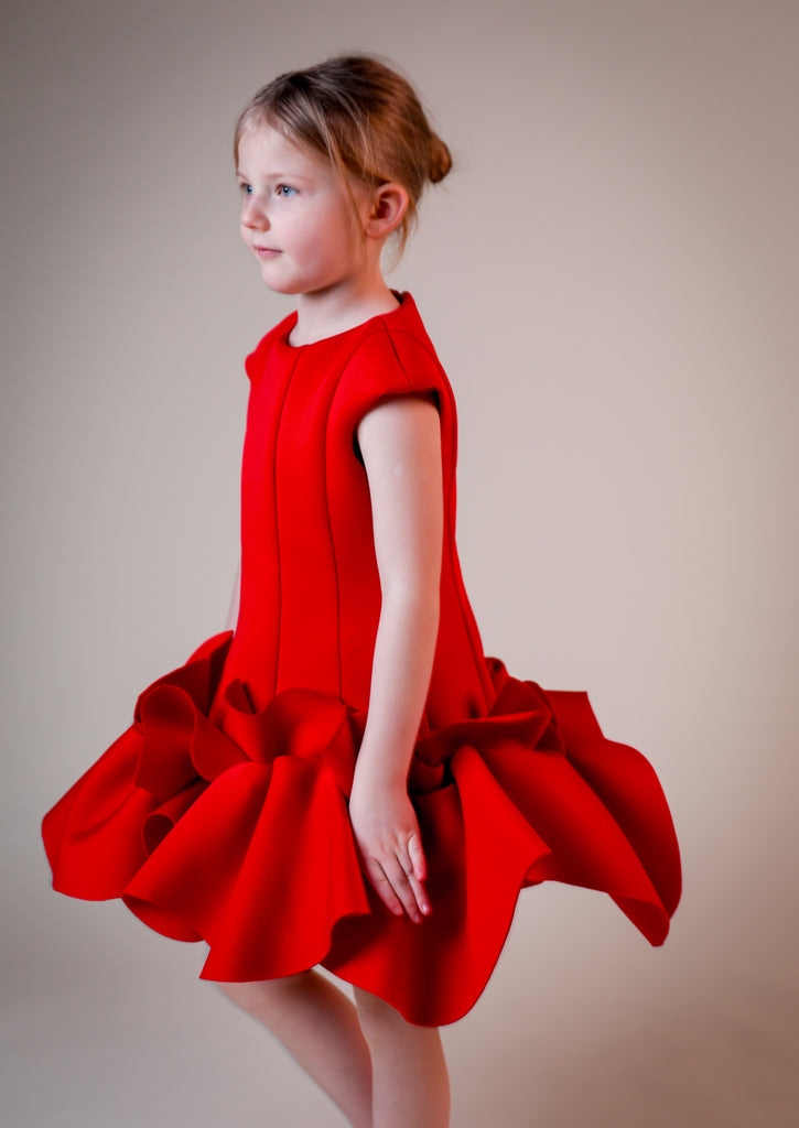 NIKOLIA "Bubble Journey" Hibiscus Dress