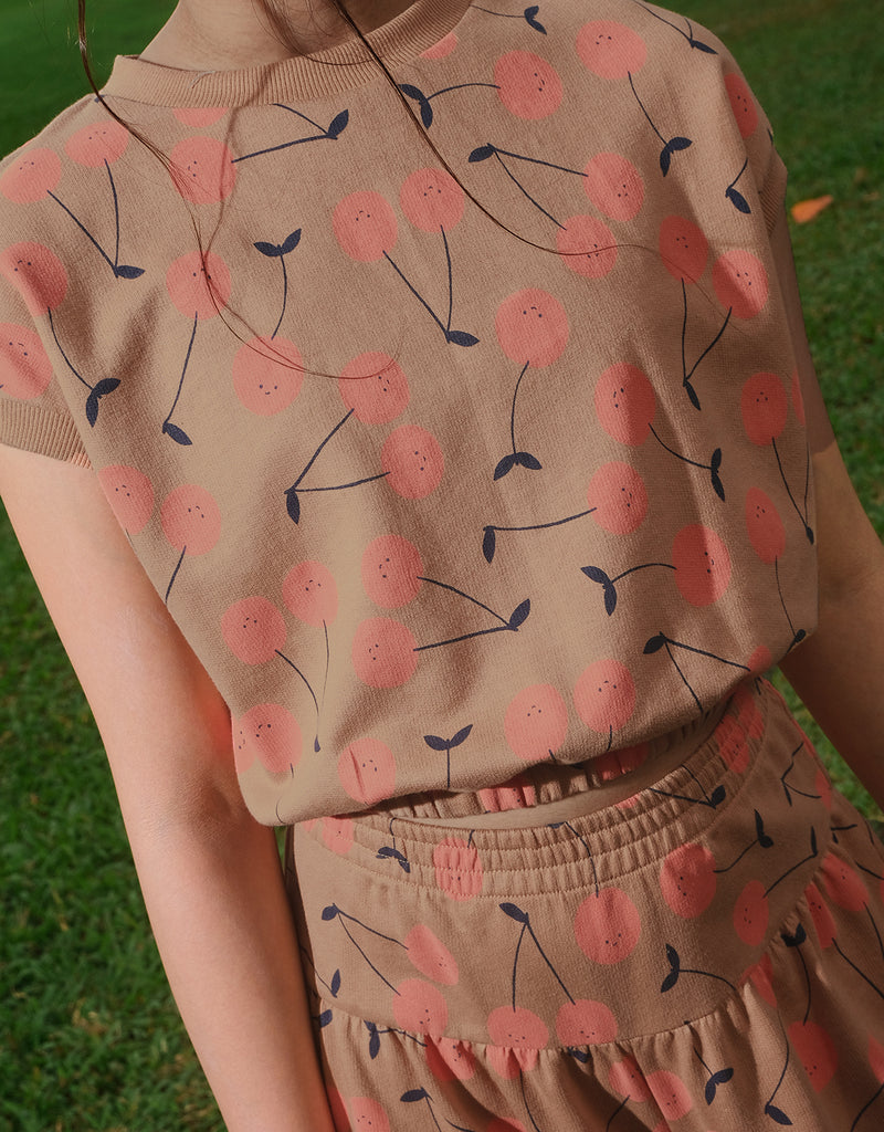 GINGERSNAPS SS26 Harper Printed Terry Tee with Elastic Waist