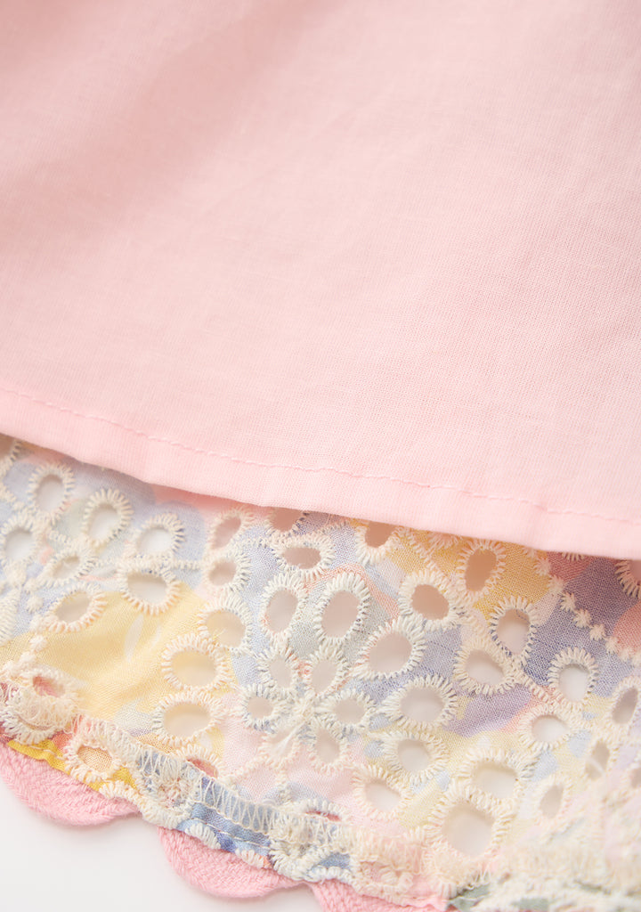 MARLO KIDS Alanna Frill Embroidered Maxi Dress