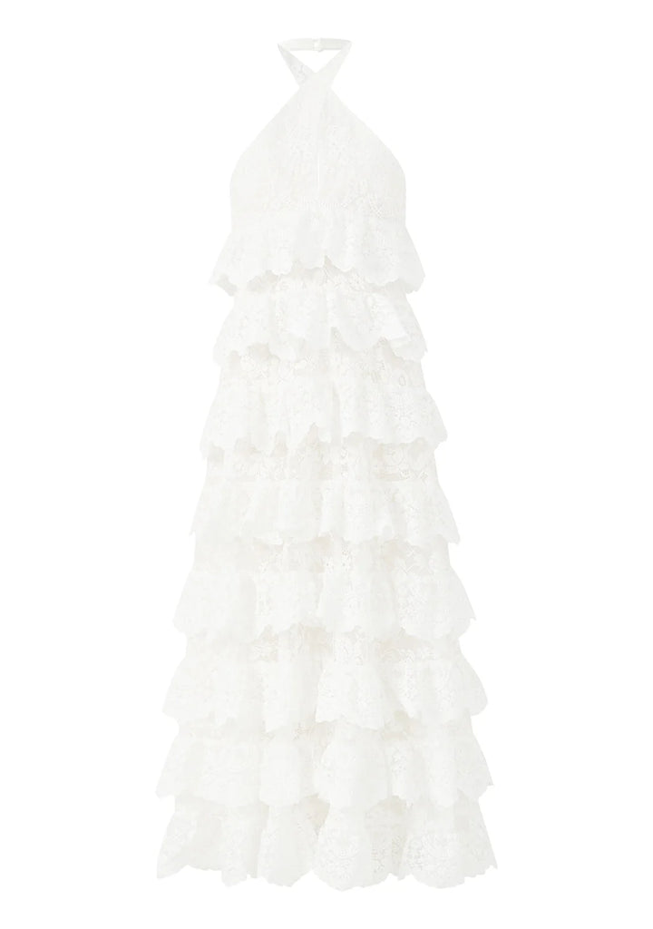 MARLO KIDS Paloma Lace Frill Maxi Dress