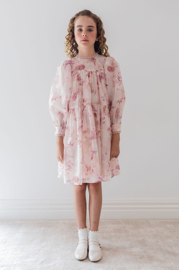 PETITE AMALIE "Fantasque"  Dreamy Organza Smock Dress