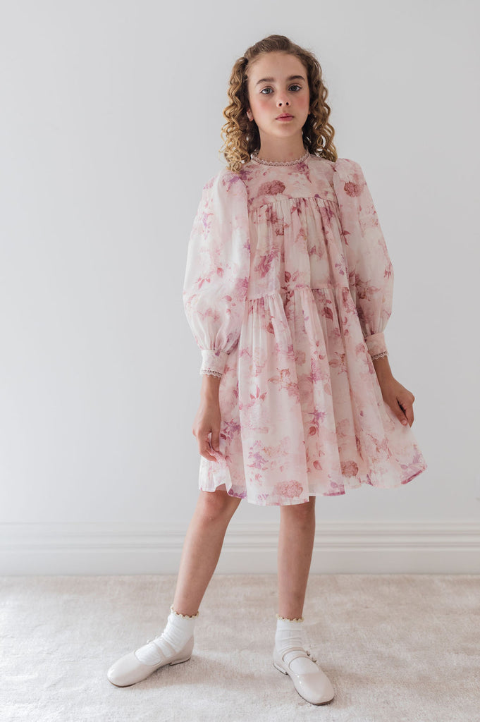 PETITE AMALIE "Fantasque"  Dreamy Organza Smock Dress