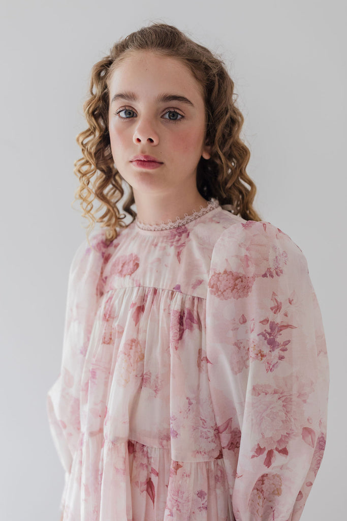 PETITE AMALIE "Fantasque"  Dreamy Organza Smock Dress
