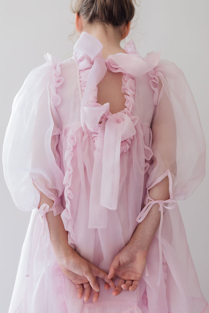 PETITE AMALIE "Fantasque"  Organza Ruffle Dress