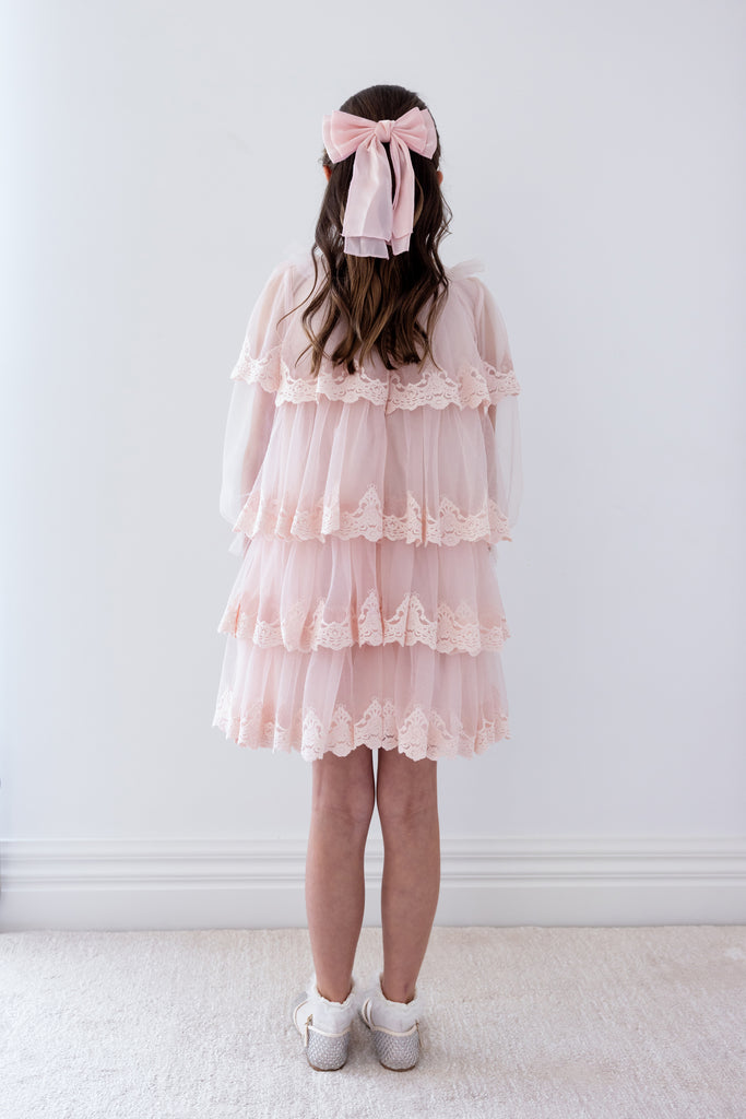 PETITE AMALIE "La Fleur" Chandelier Embroidered Tulle Dress