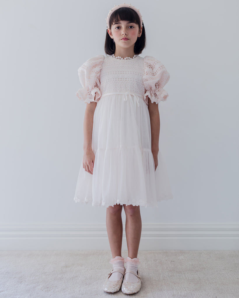 PETITE AMALIE "La Fleur" Daisy Chain Lace Bodice Tulle Dress