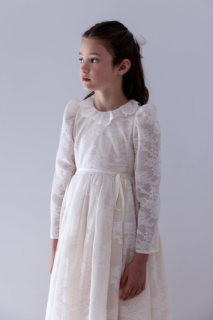 PETITE AMALIE FALL 2026 Lace Overlay Organza Gown
