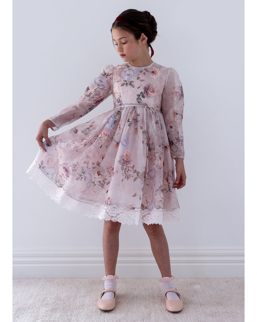 PETITE AMALIE FALL 2026 Fantasy Print Silk Linen Dress