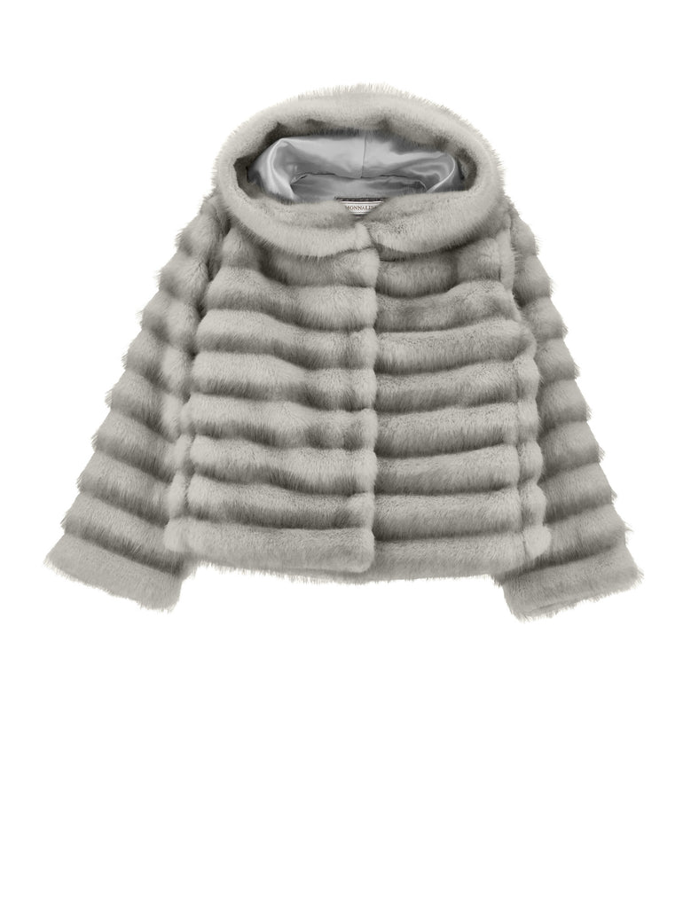 MONNALISA FALL 2026 Plush Hooded Jacket