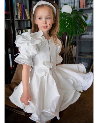 NIKOLIA "Beautiful Madness" Signature Tulle Dress in White