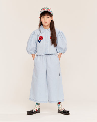 WYNKEN FW24 LAPIN VELVET JACKET in Forget Me Not