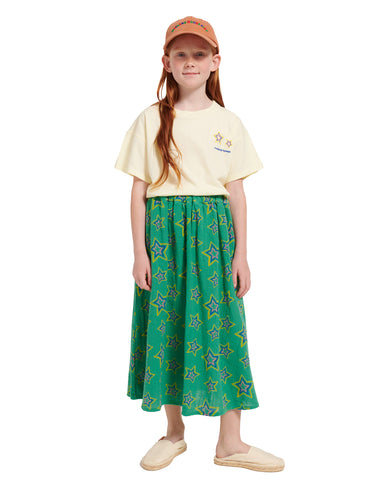 CAROLINE BOSMANS AW24 Tiered Skirt in Pale Pink