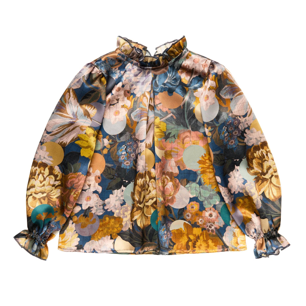 PAADE MODE "WONDER VOYAGE" Silk Felice Blouse in Blue