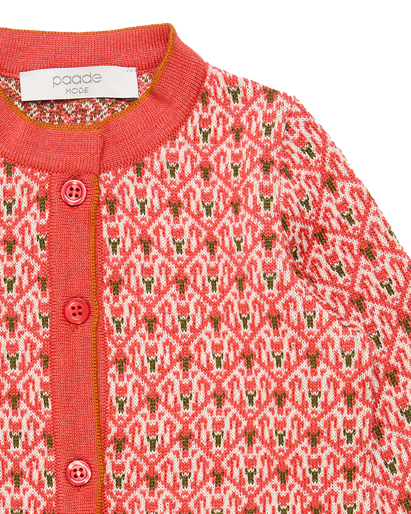 PAADE MODE "WONDER VOYAGE" BABY Wool Cardigan Noel in Pink