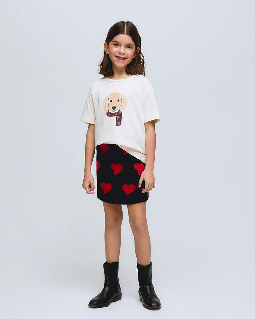 COMPANIA FANTASTICA Dog Portrait Printed T-shirt Top