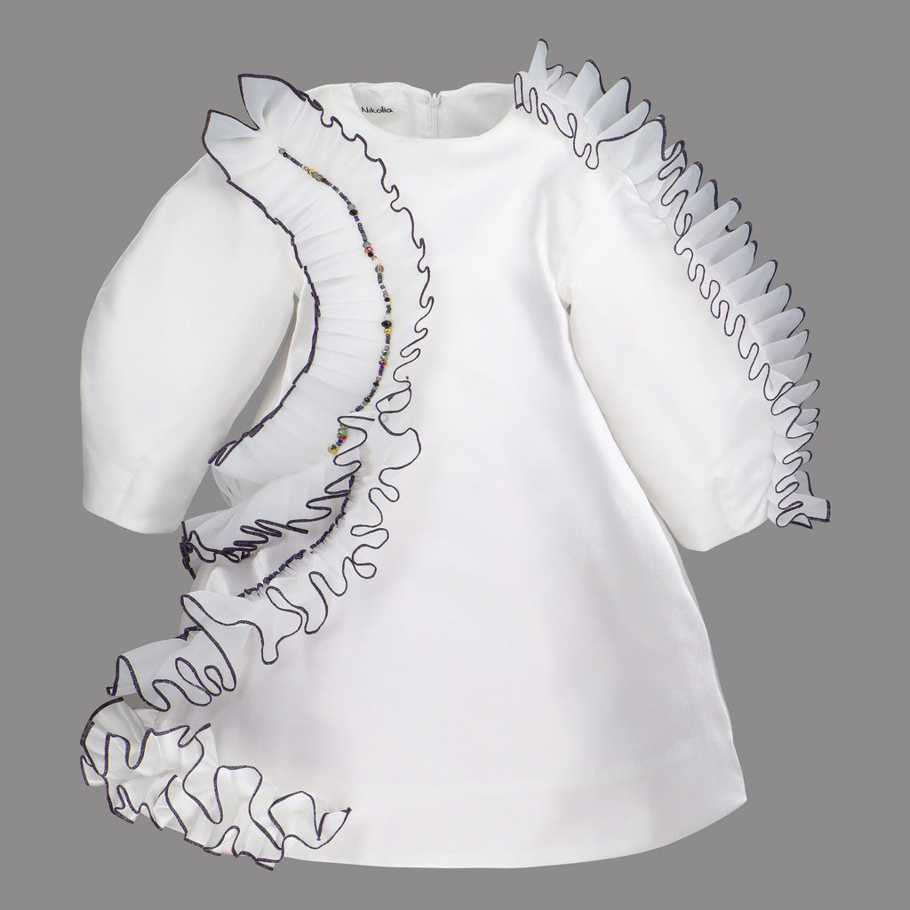 NIKOLIA "Bubble Journey" Gardenia Dress