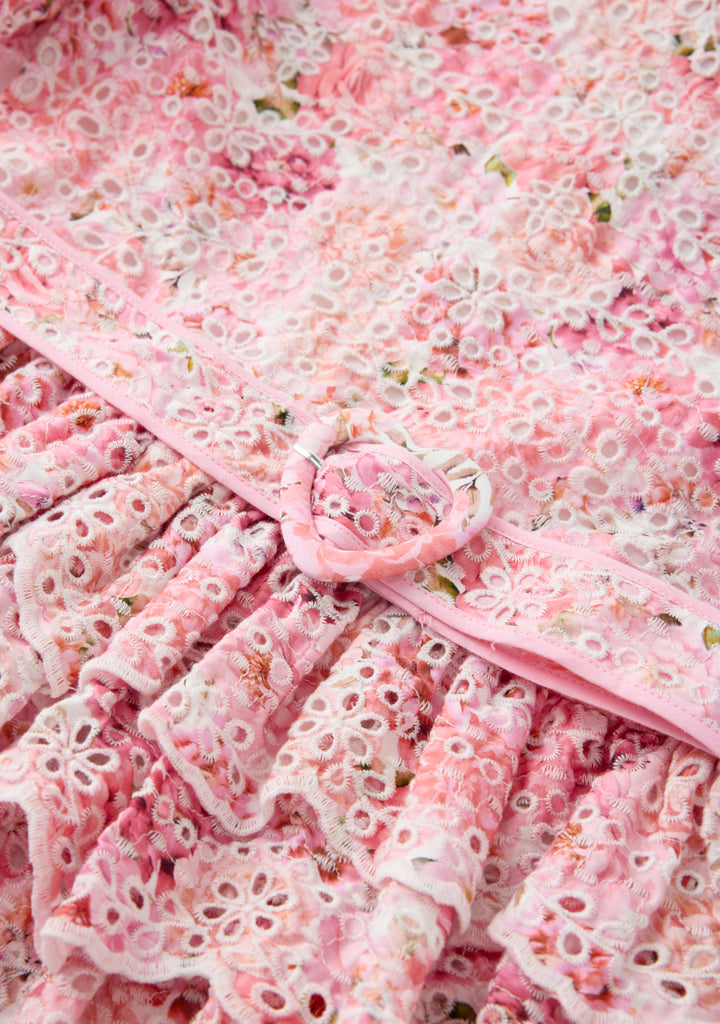 MARLO KIDS Julietta Cotton Embroidered Mini Dress