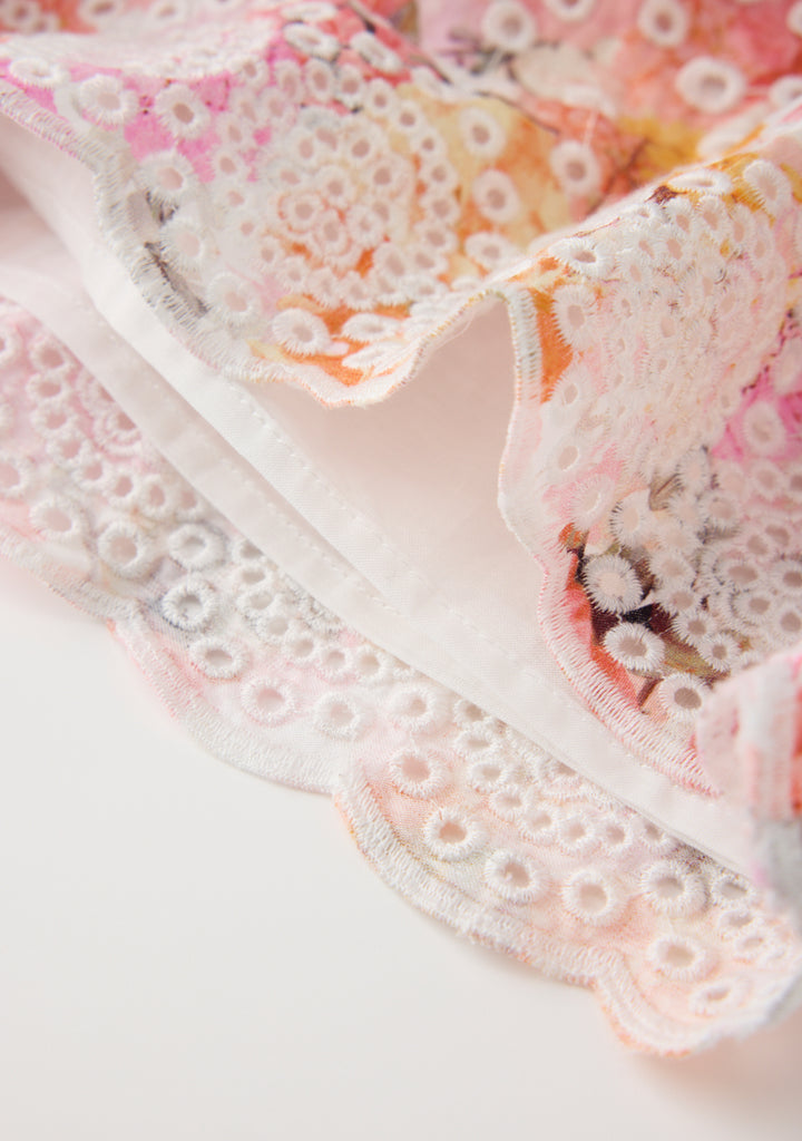 MARLO KIDS Alessia Cotton Embroidered Romper