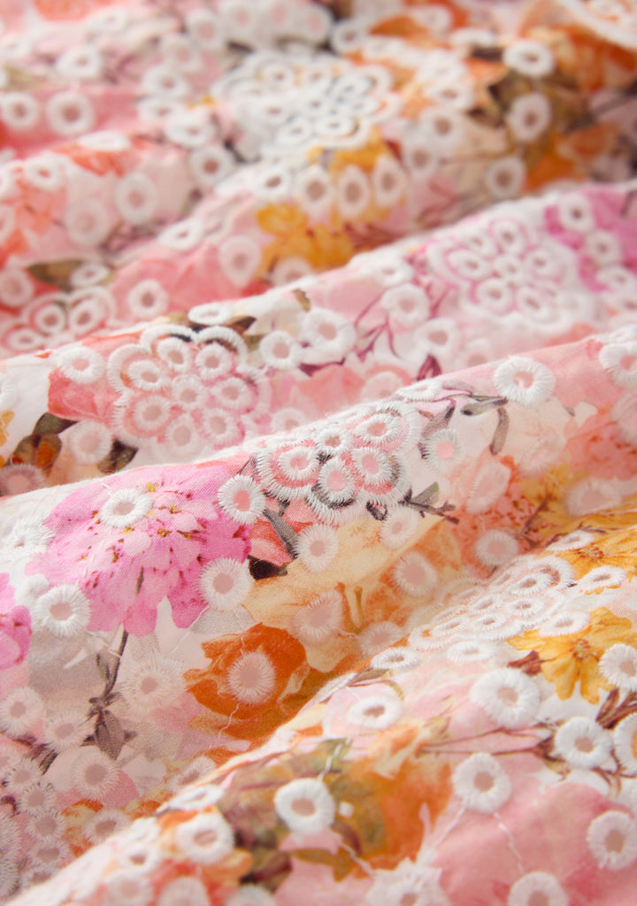 MARLO KIDS Alessia Cotton Embroidered Romper