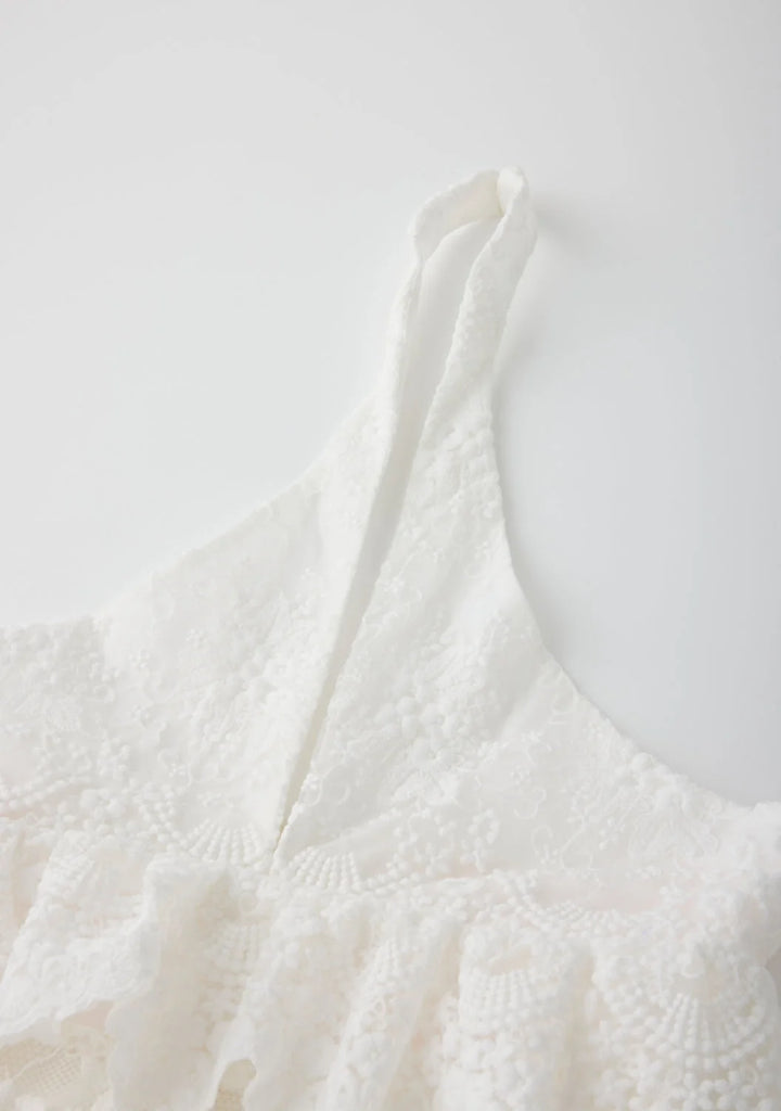 MARLO KIDS Paloma Lace Frill Maxi Dress