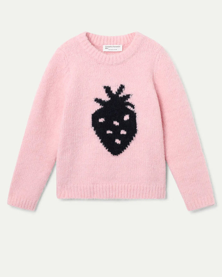 COMPANIA FANTASTICA Strawberry Knit Jumper Sweater