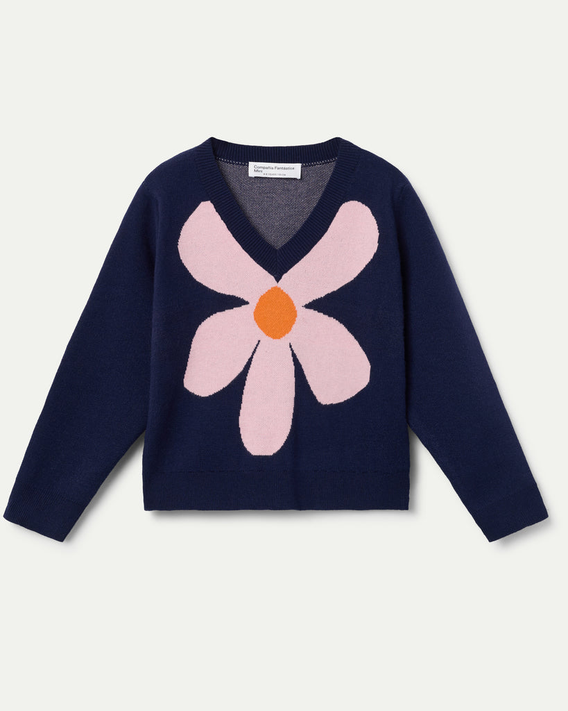 COMPANIA FANTASTICA Big Flower Sweater