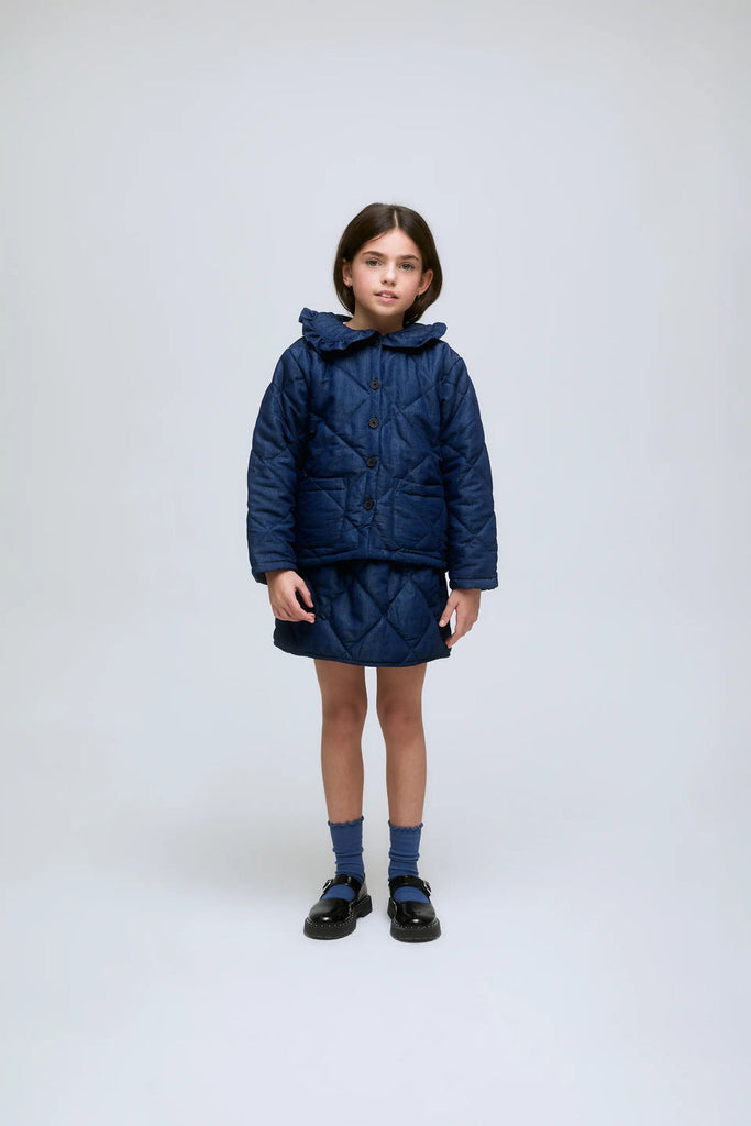 COMPANIA FANTASTICA Blue Denim Padded Jacket