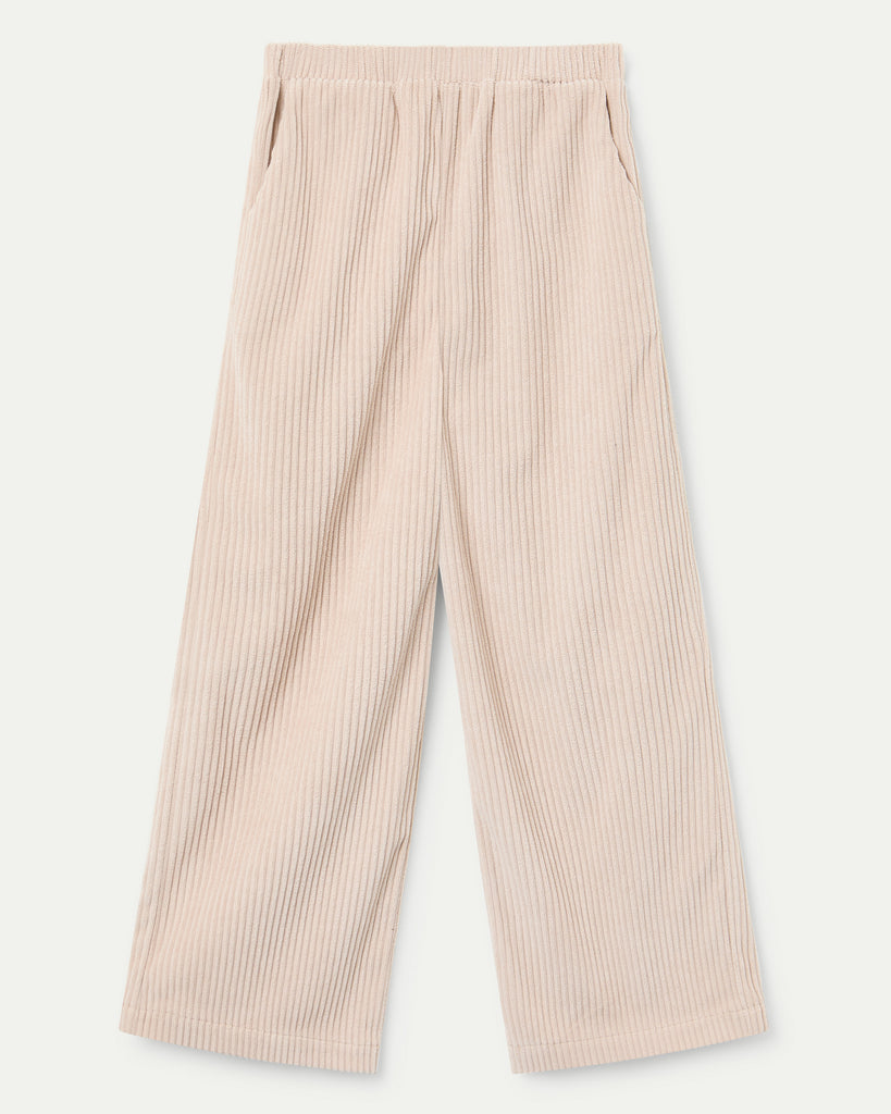 COMPANIA FANTASTICA Wide Leg Corduroy Beige Pants