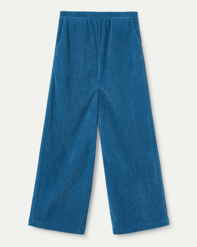 COMPANIA FANTASTICA Wide Leg Corduroy Blue Pants