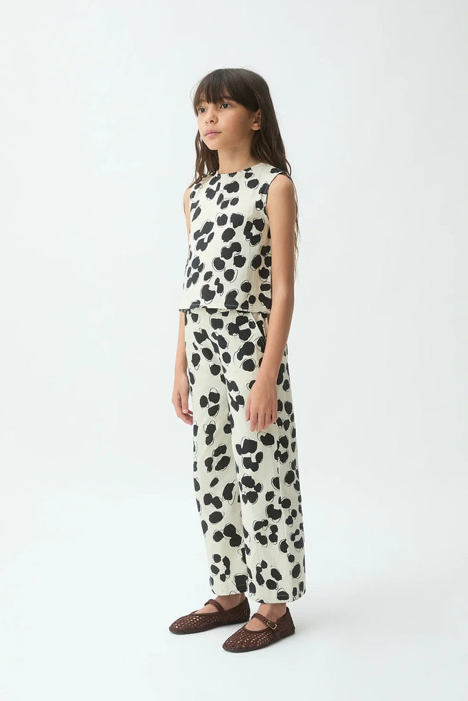 COMPANIA FANTASTICA SS26 Dalmatian Print Sleeveless Top Blouse