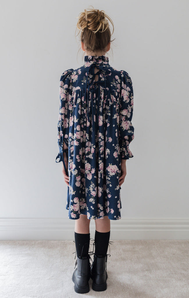 STEPH THE LABEL "L'immagination" Lilac Floral Printed Cord Dress