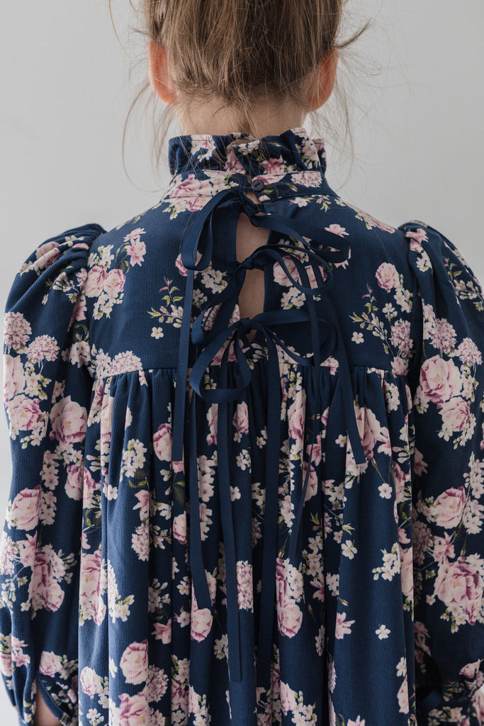 STEPH THE LABEL "L'immagination" Lilac Floral Printed Cord Dress