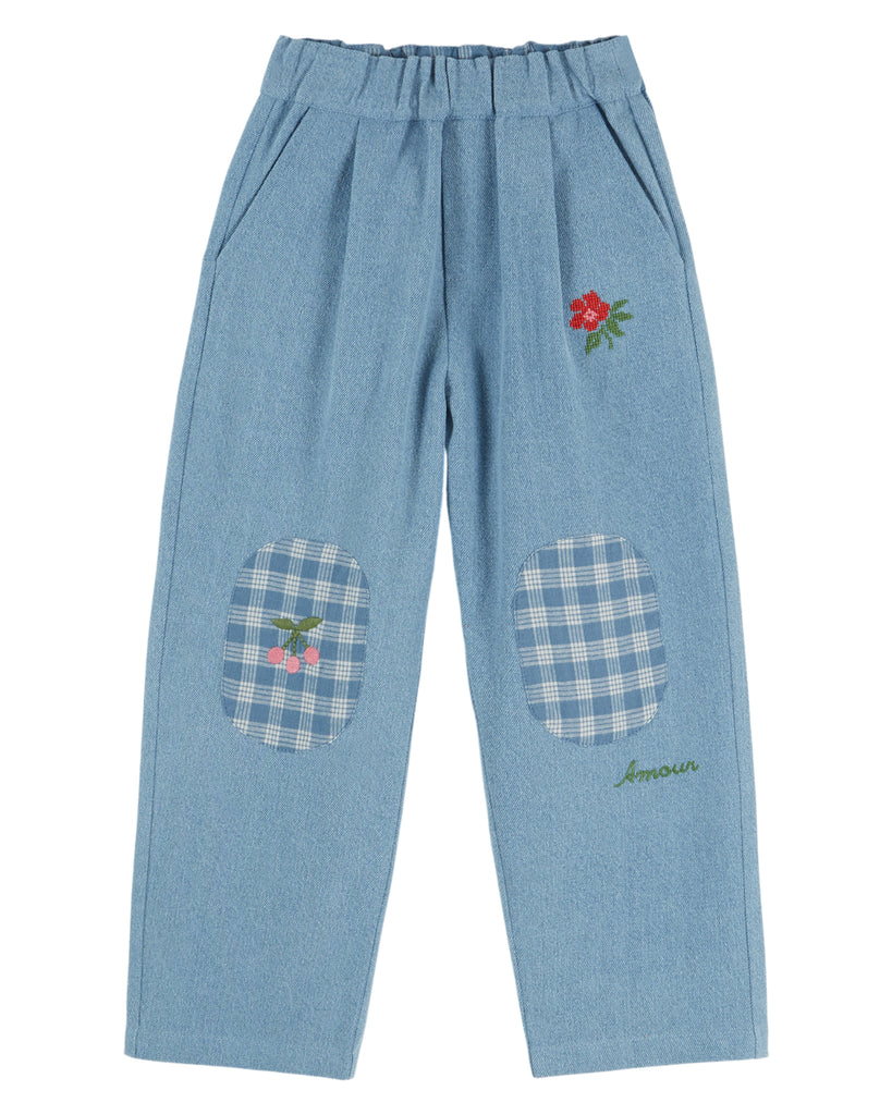 EMILE ET IDA FW26 PANTALON DENIM GENOUILLERE