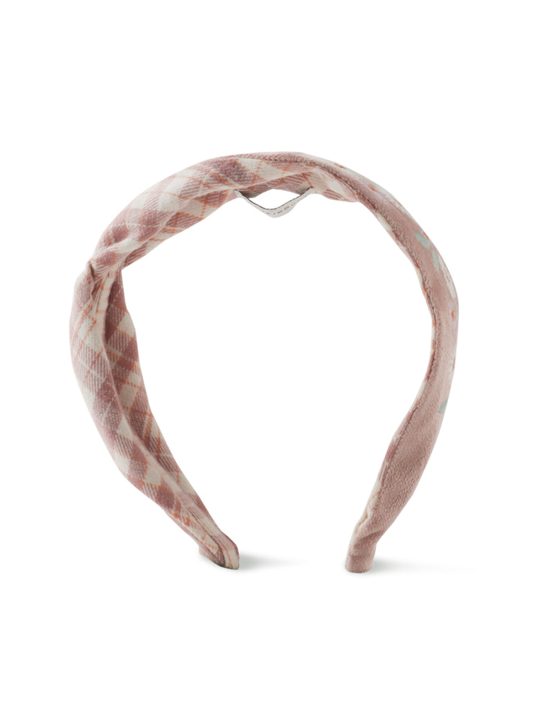 GINGERSNAPS FW25 SHANNON HEADBAND PIXIE AND VELVET WITH EMBROIDERED DETAILS