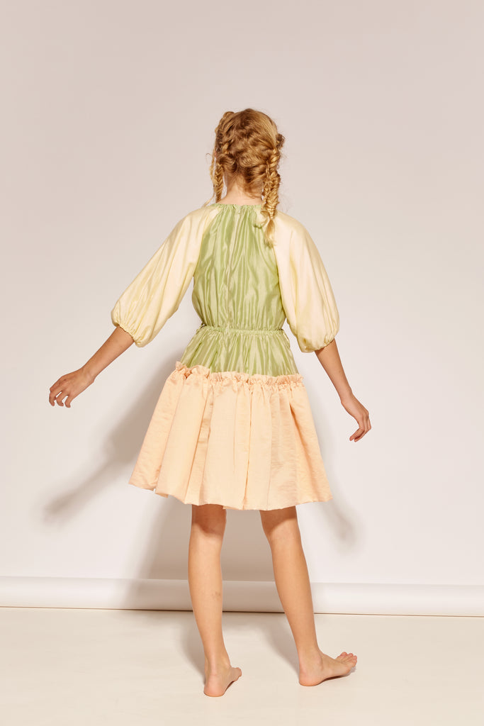 THE MIDDLE DAUGHTER SS26 "AN ENGLISH COMPLEXION" A SEAT AT THE TABLE Dress in Pistachio and Rosewater