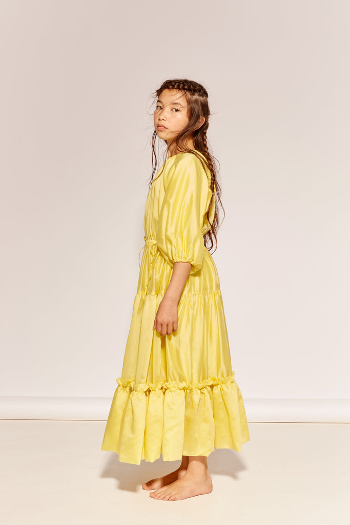 THE MIDDLE DAUGHTER SS26 "AN ENGLISH COMPLEXION" AT THE END OF THE DAY Dress in Buttercup