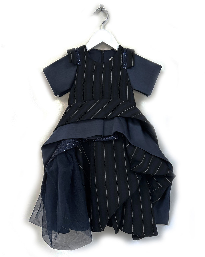 ANJA SCHWERBROCK Atuana Dress in Midnight Stripes