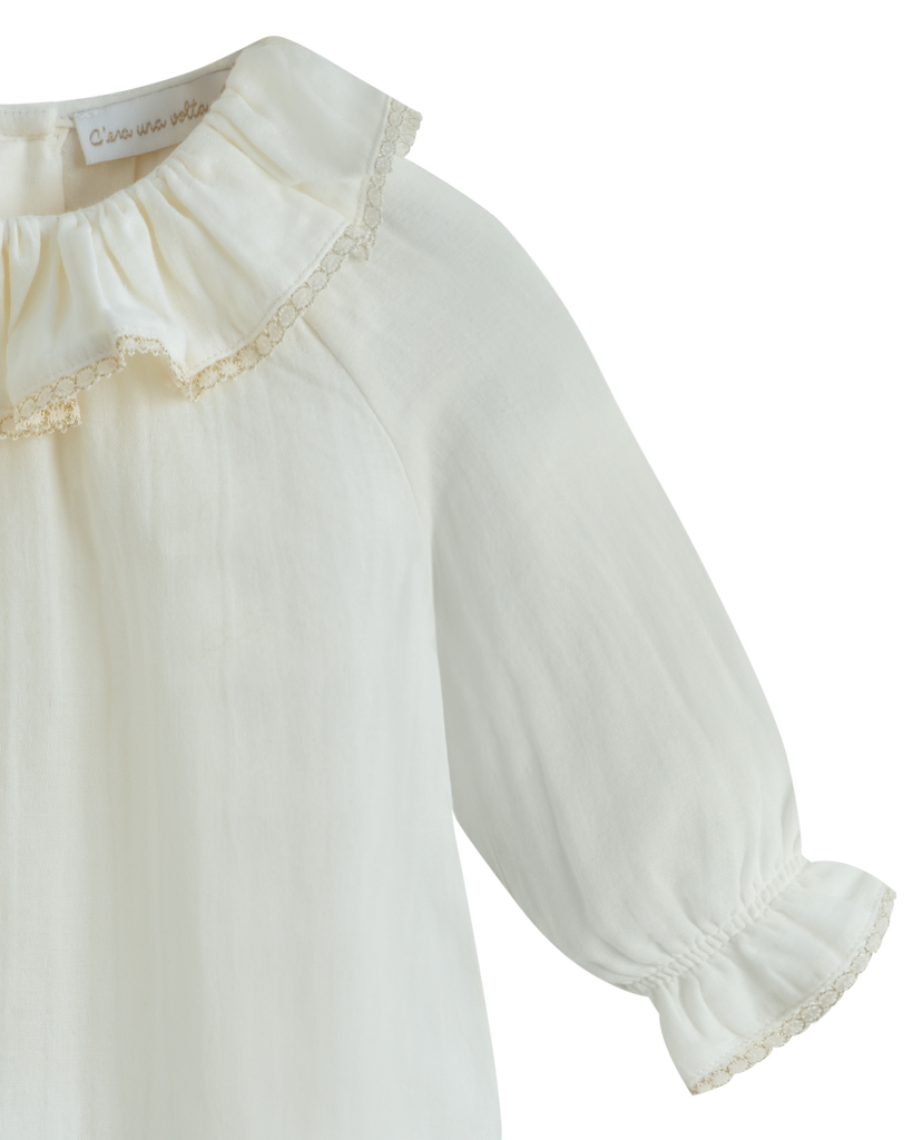 C'ERA UNA VOLTA FALL 2026 "GLIDING THROUGH TIME" Baby Lilly Shirt Cream