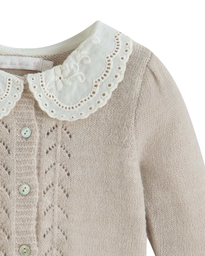 C'ERA UNA VOLTA FALL 2026 "GLIDING THROUGH TIME" Baby Selene Cardigan Cream