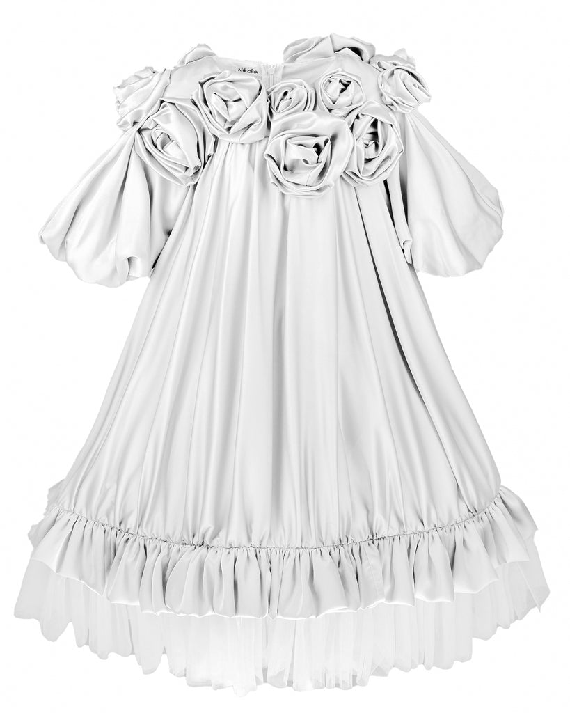 NIKOLIA "OH SHE IS A STAR" Audrey Maxi Dress in White