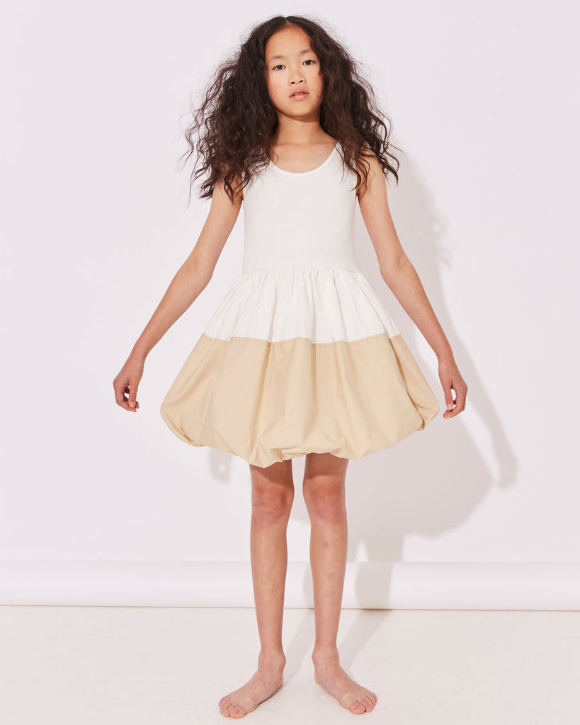 THE MIDDLE DAUGHTER SS25 Balls In The Air Dress n Swan & Milky Tea