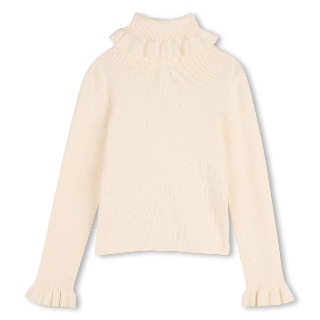 CHLOE FW26 Organic Wool Cotton Mini-Me Turtleneck Sweater