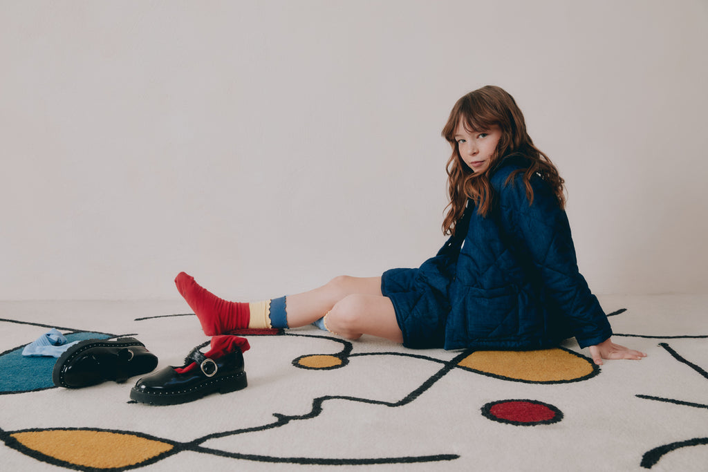 COMPANIA FANTASTICA Blue Denim Padded Jacket