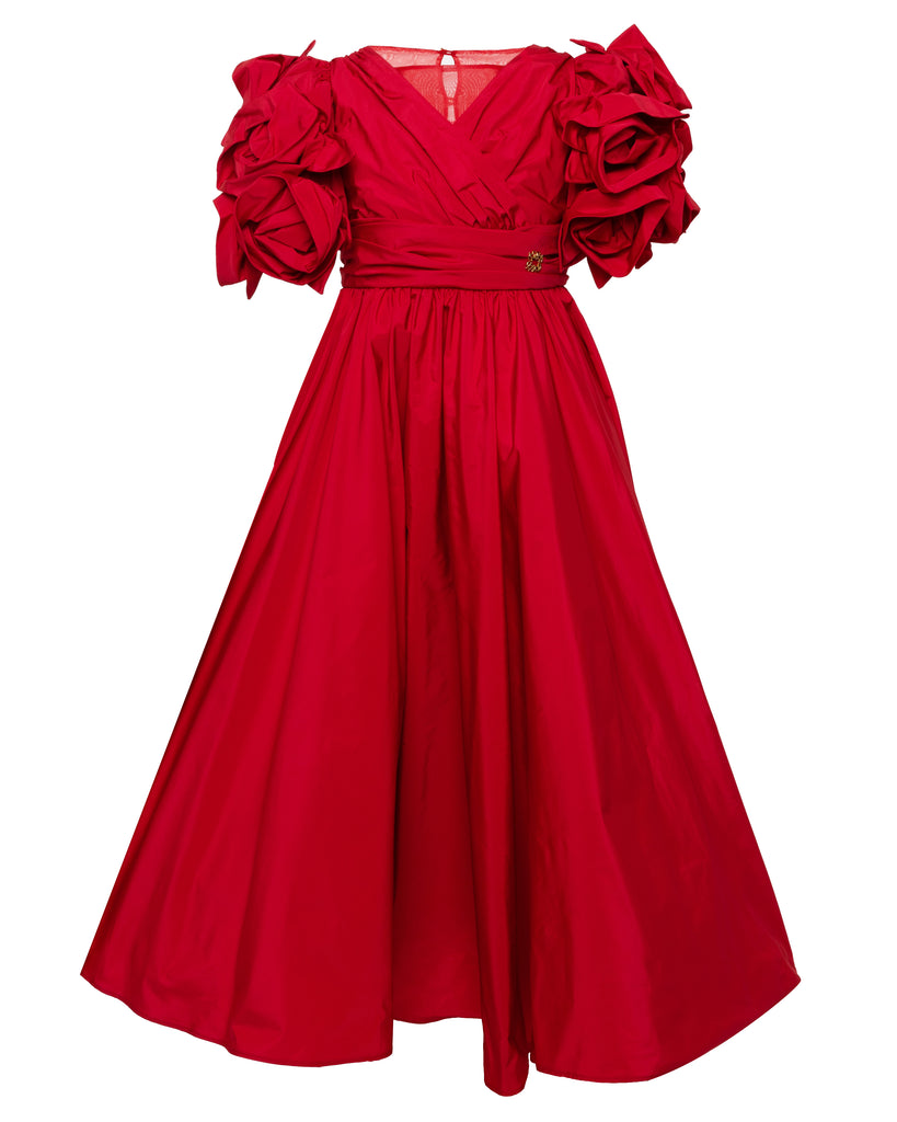 ELIE SAAB Fall Winter 2025 FLORAL DETAIL TAFFETA GOWN MAXI DRESS