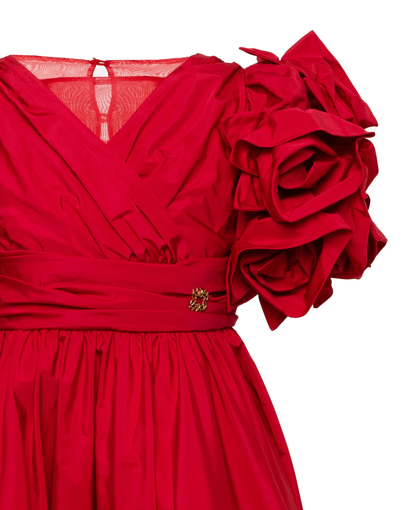 ELIE SAAB Fall Winter 2025 FLORAL DETAIL TAFFETA GOWN MAXI DRESS