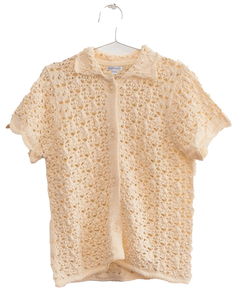 SYUMAN 24SS Crochet Short Sleeve Shirt ⁡ SYUMAN 24SS Crochet Short Sleeve Shirt ⁡