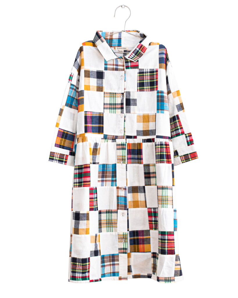 FISH & KIDS FALL 2026 PATCHWORK MIDI DRESS