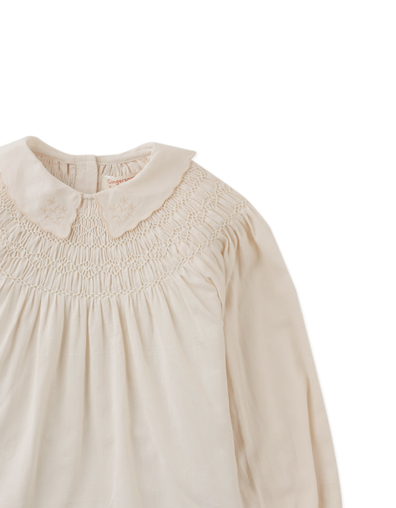 GINGERSNAPS FW25  MERRIDA ROUND YOKE SMOCKED BLOUSE TOP