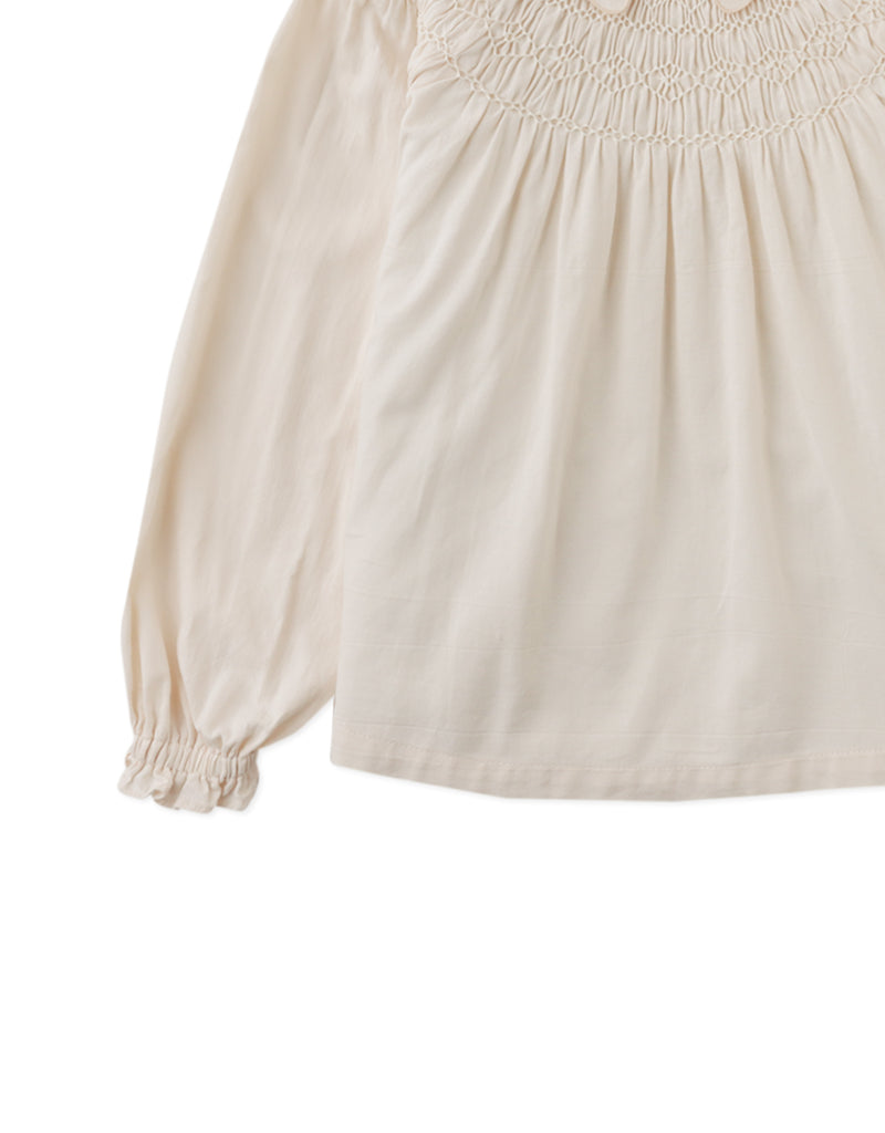 GINGERSNAPS FW25  MERRIDA ROUND YOKE SMOCKED BLOUSE TOP