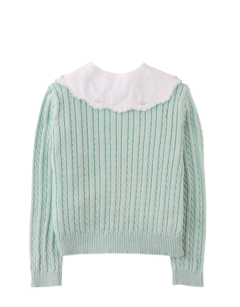 GINGERSNAPS FW25 FRIDA CARDIGAN GREEN